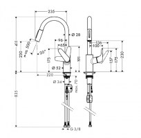 HANSGROHE FOCUS COCINA EXTRAIBLE